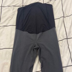 gray maternity leggings